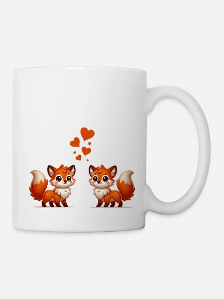 Fox Comic Love - Mug blanc - blanc