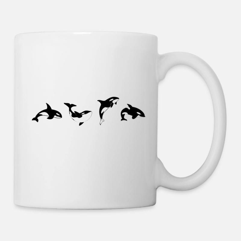 Orca Positions - Geschenkidee - Tasse - Weiß