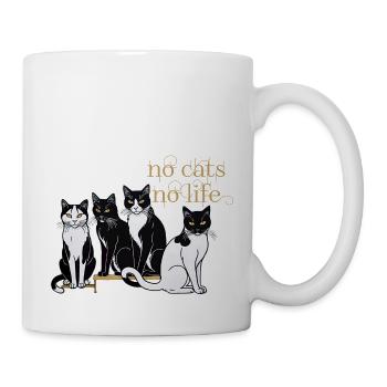 pas de chats, pas de vie - Mug blanc - blanc - Droite
