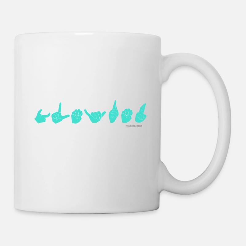 GLEYFER turquoise - Mug blanc - blanc