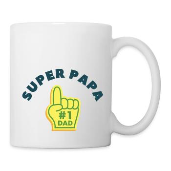 Super-Papa - Tasse - Weiß - Rechts