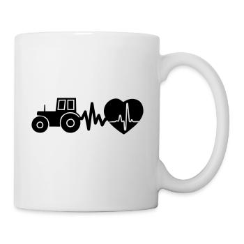 Agriculture is life Heartbeat for farmers - Mug - white - Right