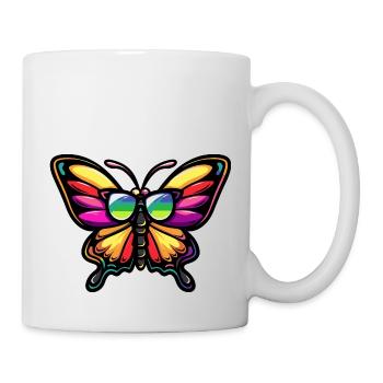 Papillon Bande Dessinée Cool - Mug blanc - blanc - Droite