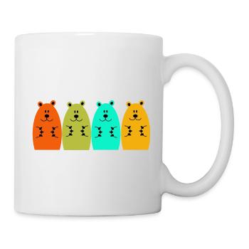 Bären - Tasse - Weiß - Rechts