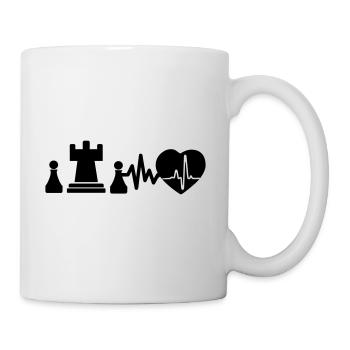 Les échecs sont un cadeau de battement de cœur pour les joueurs - Mug blanc - blanc - Droite