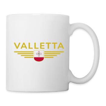 Valletta T-Shirt – Malta Fans Design - Tasse - Weiß - Rechts