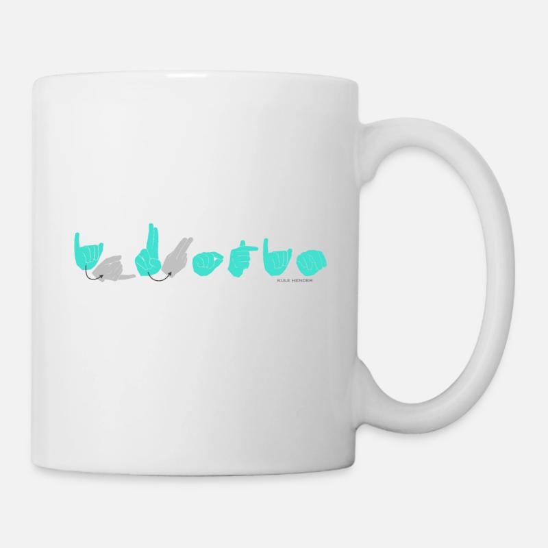 JUSTIN turquoise - Mug blanc - blanc