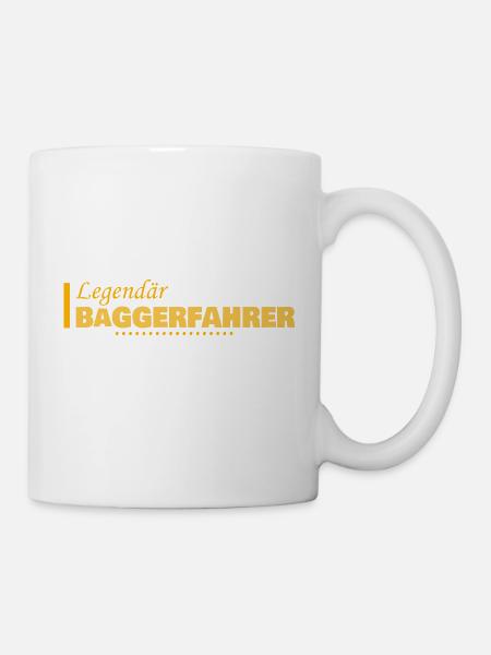 Geschenk für Baggerfahrer - Tasse - Weiß
