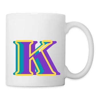 Multicolored letter k - Mug - white - Right
