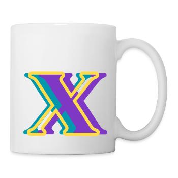 Multicolored letter x - Mug - white - Right