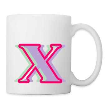 Multicolored letter x - Mug - white - Right