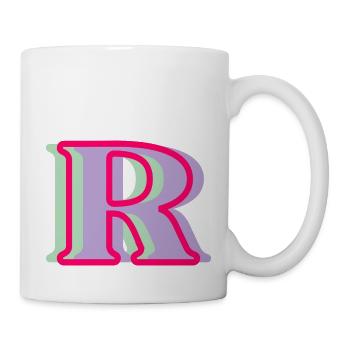 Multicolored letter r - Mug - white - Right