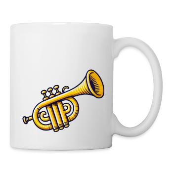 Trompete Musikinstrument - Tasse - Weiß - Rechts