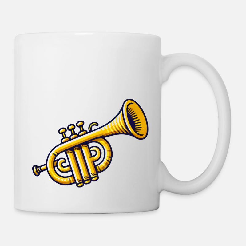 Trompette Instrument de musique - Mug blanc - blanc