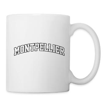 Logo Montpellier : Design collégial méditerranéen - Mug blanc - blanc - Droite