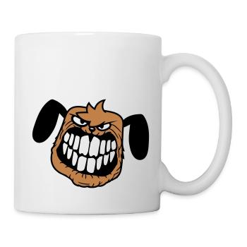 chien monstre méchant dangereux dents sourire sourire - Mug blanc - blanc - Droite