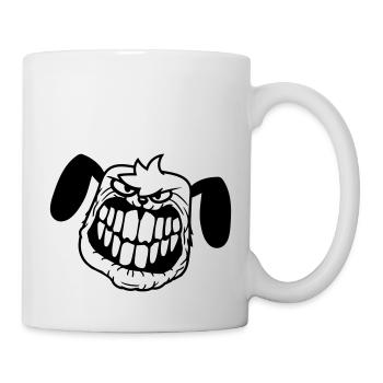 chien monstre méchant dangereux dents sourire sourire - Mug blanc - blanc - Droite