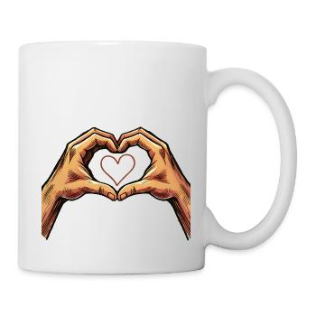 hand herz - Tasse - Weiß - Rechts