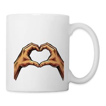 hand herz - Tasse - Weiß - Rechts