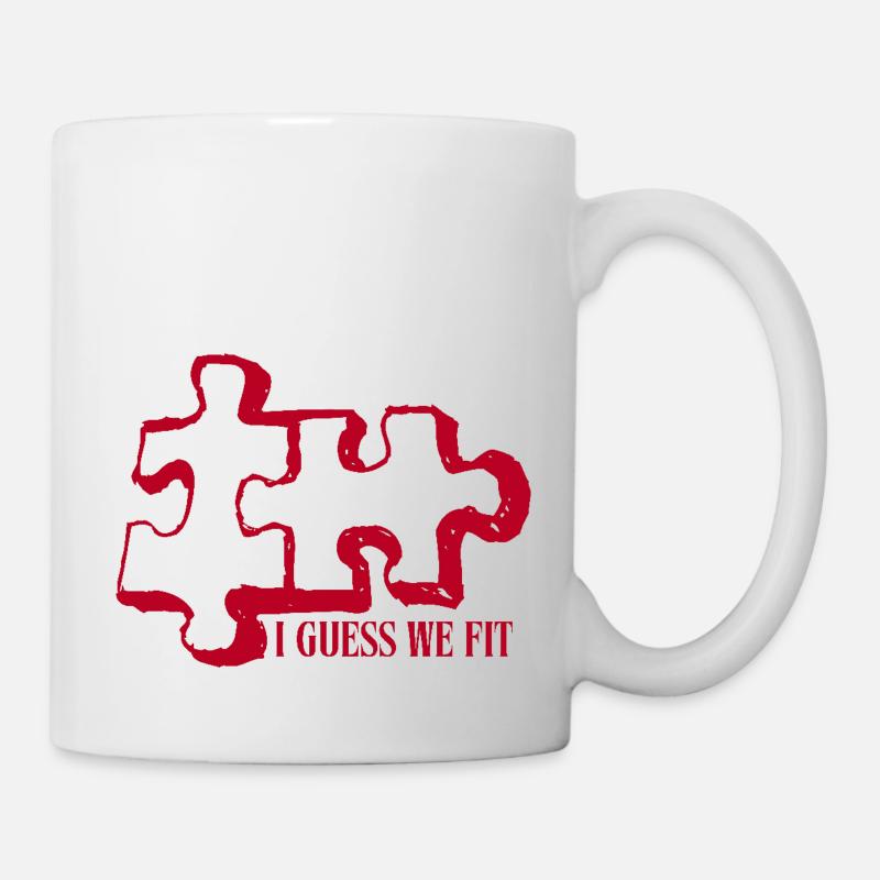 Pièces de puzzle - Mug blanc - blanc