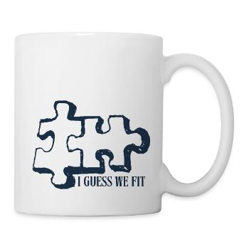 Pièces de puzzle - Mug blanc - blanc - Droite