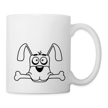 Funny Dog Big Bone Mouth Mouth Hunger Cool - Mug - white - Right