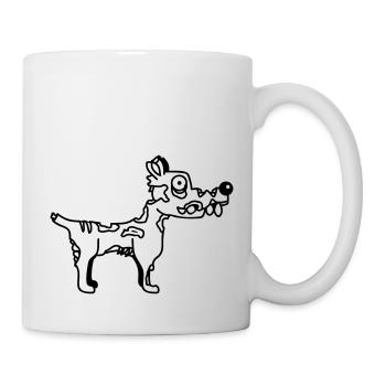 Dog Zombie Undead Halloween Horror Corpse Creepy - Mug - white - Right