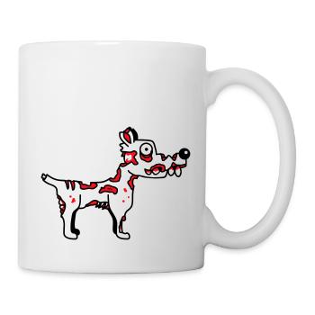 Dog Zombie Undead Halloween Horror Corpse Creepy - Mug - white - Right