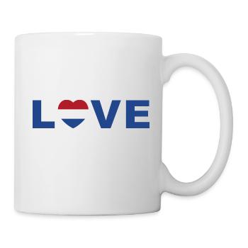 Amour Pays-Bas Cœur - Mug blanc - blanc - Droite