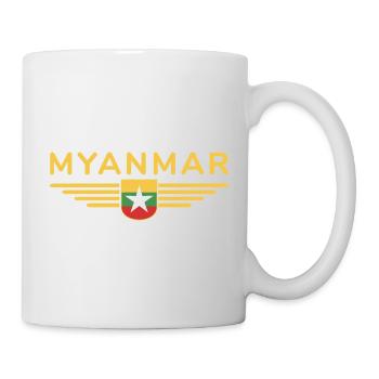 Myanmar T-Shirt – Ein Hauch von Tradition - Tasse - Weiß - Rechts