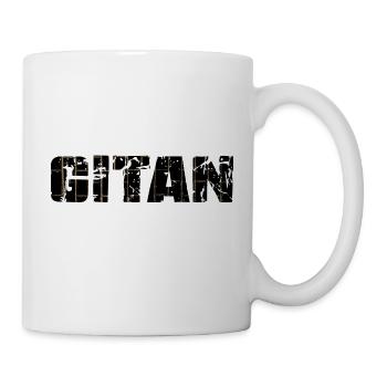 Grunge Brown Brick Pattern - Mug - white - Right