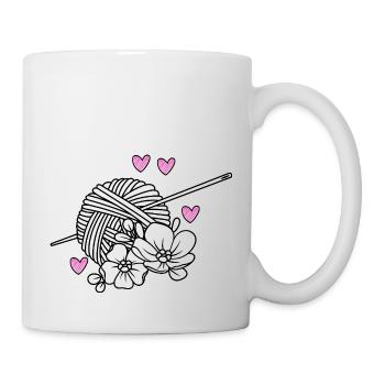 Tricot Tricot Crochet Tricoteur - Mug blanc - blanc - Droite