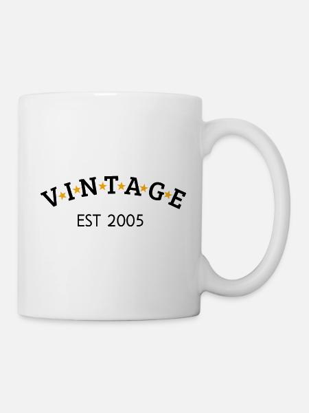 Vintage est 2005 - Mug blanc - blanc