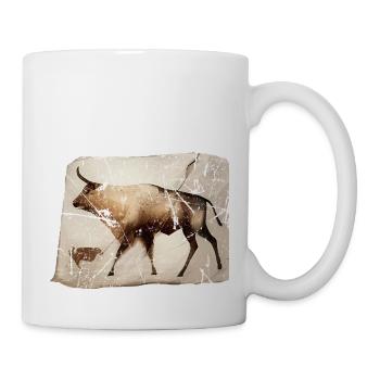 Aurochs primeval cattle cave picture - Mug - white - Right