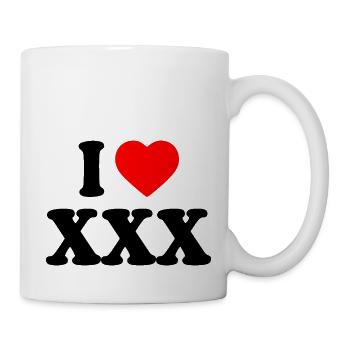 I love xxx - Tasse - Weiß - Rechts