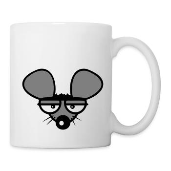 Maus Guckt Böse Wütend Frustriert Sauer Aggressiv - Tasse - Weiß - Rechts