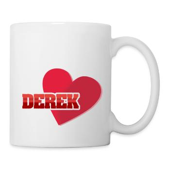Derek as a first name - Mug - white - Right