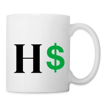 Buchstabe h Dollar - Tasse - Weiß - Rechts