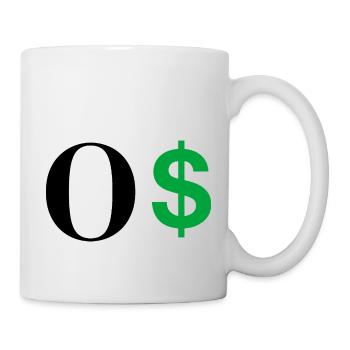 Letter o dollar - Mug - white - Right