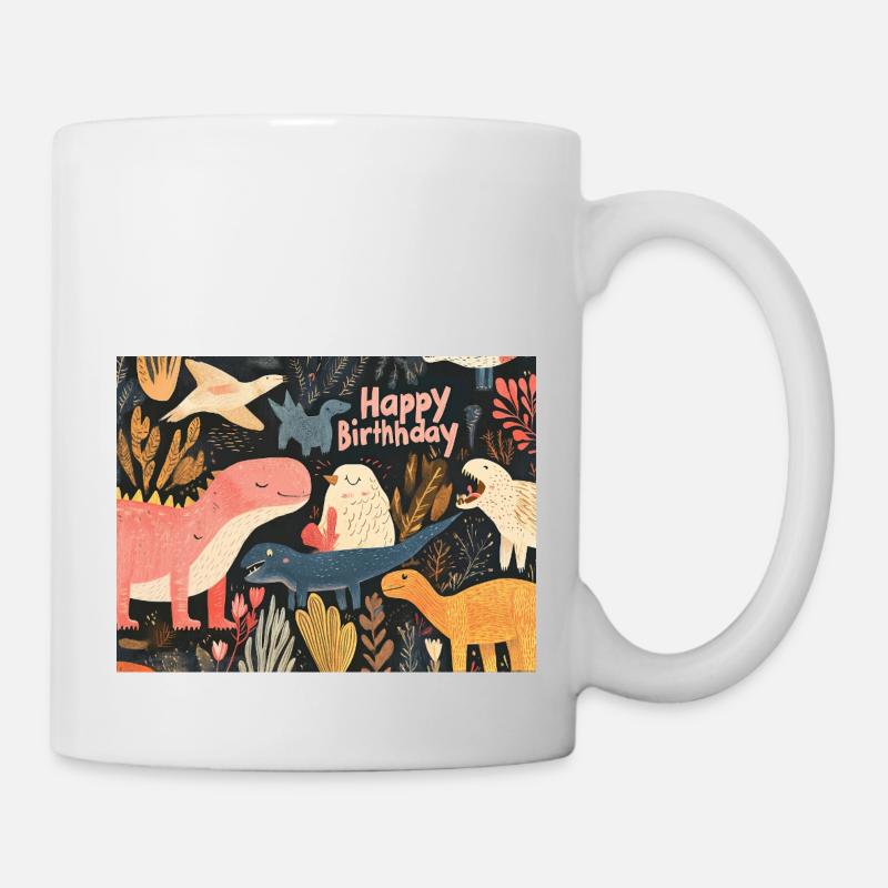 Happy Birthday Dino - Mug - white