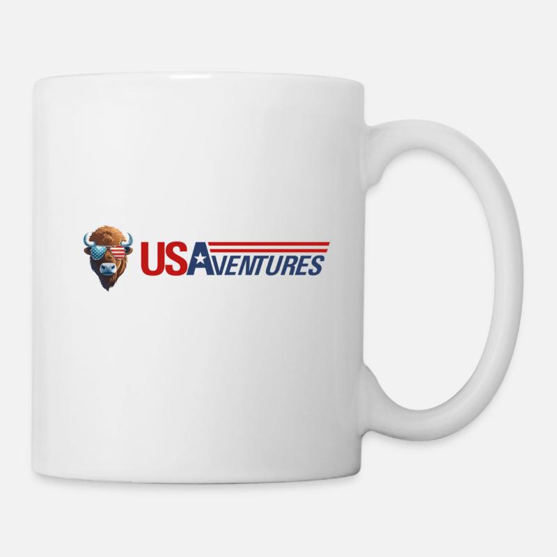 usaventures tête bison - Mug blanc - blanc