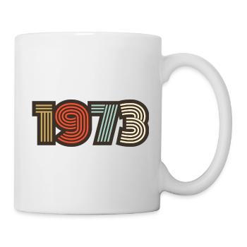 1973 Retro-Jahrgang - Tasse - Weiß - Rechts