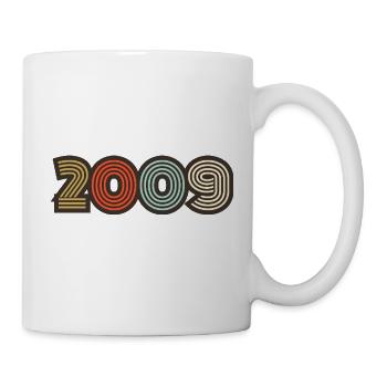 2009 Retro Jahrgang - Tasse - Weiß - Rechts