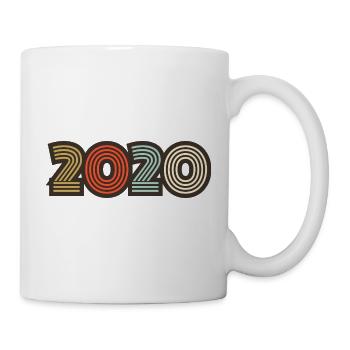 2020 Retro Jahrgang - Tasse - Weiß - Rechts