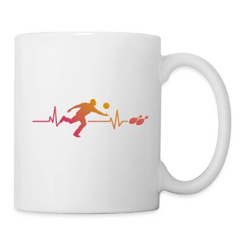 Bowling heartbeat - Mug - white - Right