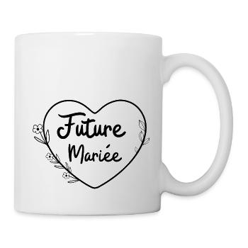 Das Blumenherz der zukünftigen Braut - Tasse - Weiß - Rechts