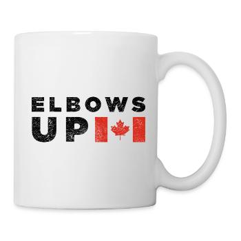 Support Canada – Elbows Up Flag Design - Mug - white - Right