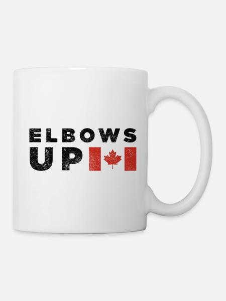 Support Canada – Ellbogen-hoch-Flaggendesign - Tasse - Weiß