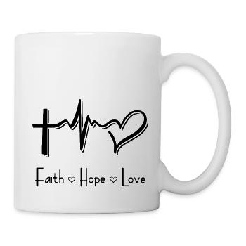 Glaube Liebe Hoffnung - Tasse - Weiß - Rechts