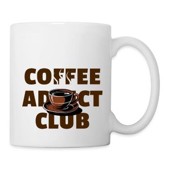 Coffee Addict Club - Lustiges Kaffee-Design - Tasse - Weiß - Rechts